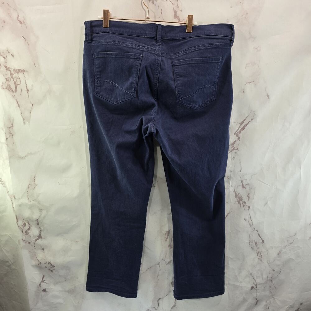 NYDJ Jeans Womens 14 Blue Dayla Wide Cuff Capri Stretch High Rise Daughters